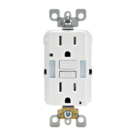 Leviton Leviton SmartlockPro 15 amps 125 V Duplex White GFCI Outlet 5-15R 1 pk GFNL1-00W